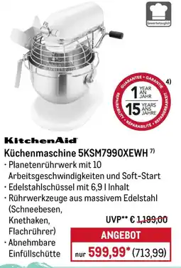 METRO KitchenAid Küchenmaschine 5KSM7990XEWH Angebot