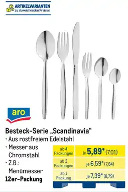 METRO aro Besteck-Serie „Scandinavia“ Angebot