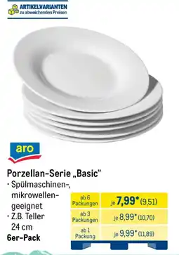 METRO aro Porzellan-Serie „Basic" Angebot