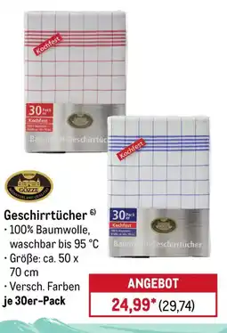 METRO GÖZZE Geschirrtücher Angebot