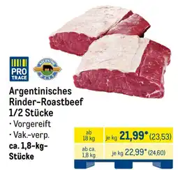 METRO Argentinisches Rinder-Roastbeef 1/2 Stücke Angebot