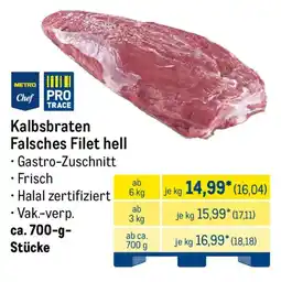 METRO Kalbsbraten Falsches Filet hell Angebot
