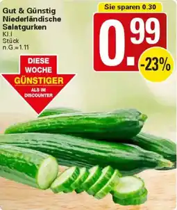 WEZ Gut & Günstig Niederländische Salatgurken Angebot