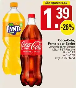 WEZ Coca-Cola, Fanta oder Sprite Angebot