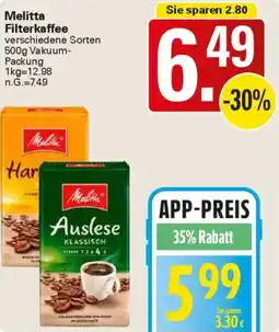 WEZ Melitta Filterkaffee Angebot