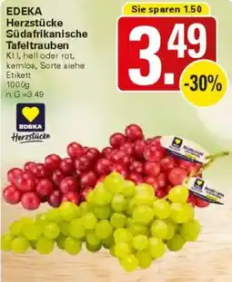 WEZ EDEKA Herzstücke Südafrikanische Tafeltrauben Angebot