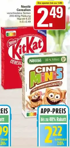 WEZ Nestlé Cerealien Angebot