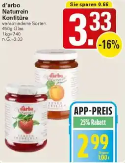 WEZ d'arbo Naturrein Konfitüre Angebot