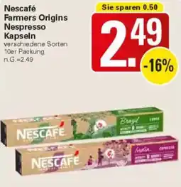 WEZ Nescafé Farmers Origins Nespresso Kapseln Angebot