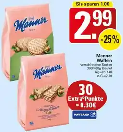 WEZ Manner Waffeln Angebot
