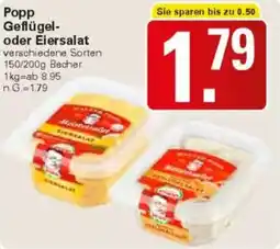 WEZ Popp Geflügel oder Eiersalat Angebot