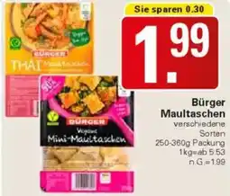 WEZ Bürger Maultaschen Angebot