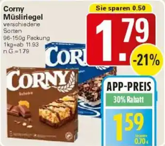 WEZ Corny Müsliriegel Angebot