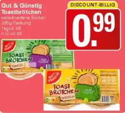 WEZ Gut & Günstig Toastbrötchen Angebot