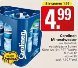 WEZ Carolinen Mineralwasser Angebot