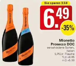 WEZ Mionetto Prosecco DOC Angebot