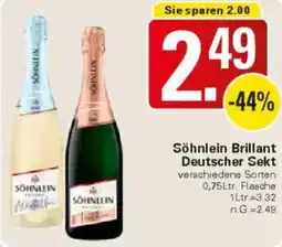 WEZ Söhnlein Brillant Deutscher Sekt Angebot