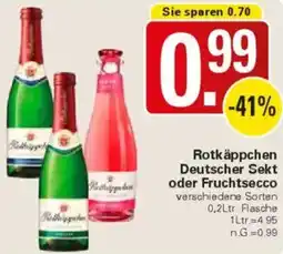 WEZ Rotkäppchen Deutscher Sekt oder Fruchtsecco Angebot