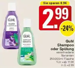 WEZ Guhl Shampoo oder Spülung Angebot