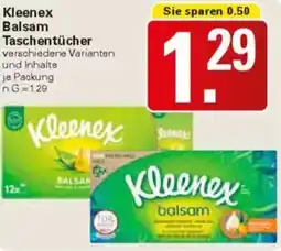 WEZ Kleenex Balsam Taschentücher Angebot