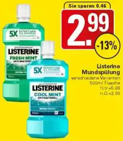 WEZ Listerine Mundspülung Angebot