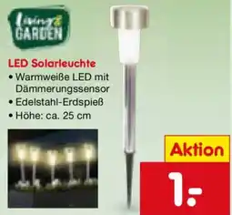 Netto Marken-Discount Livings GARDEN LED Solarleuchte Angebot
