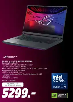 MediaMarkt ROG Strix SCAR 18 (G835LX-SA099W) Gaming Notebook Angebot