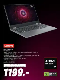 MediaMarkt Lenovo LOQ 15AHP10 Notebook Angebot