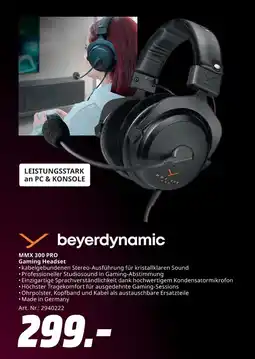 MediaMarkt beyerdynamic MMX 300 PRO Gaming Headset Angebot