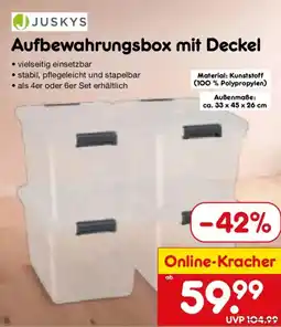 Netto Marken-Discount JJUSKYS Aufbewahrungsbox mit Deckel Angebot