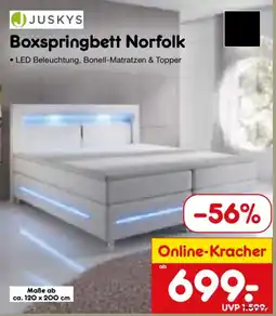 Netto Marken-Discount JUSKYS Boxspringbett Norfolk Angebot