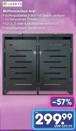 Netto Marken-Discount JUSKYS Mülltonnenbox Arel Angebot