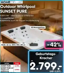 Netto Marken-Discount HOME DELUXE Outdoor Whirlpool SUNSET PURE Angebot
