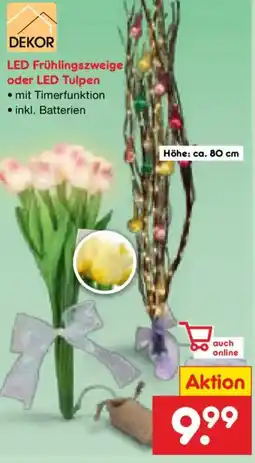 Netto Marken-Discount DEKOR LED Frühlingszweige oder LED Tulpen Angebot