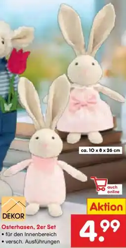 Netto Marken-Discount DEKOR Osterhasen, 2er Set Angebot