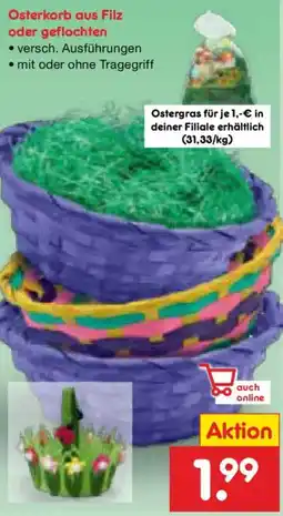 Netto Marken-Discount Osterkorb aus Filz oder geflochten Angebot