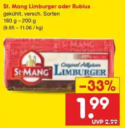 Netto Marken-Discount St. Mang Limburger oder Rubius Angebot