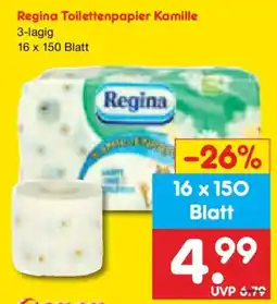 Netto Marken-Discount Regina Toilettenpapier Kamille 3-lagig Angebot