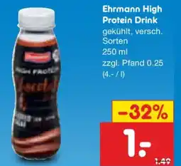 Netto Marken-Discount Ehrmann High Protein Drink Angebot