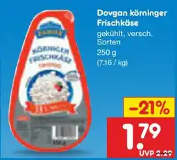 Netto Marken-Discount Dovgan körninger Frischkäse Angebot