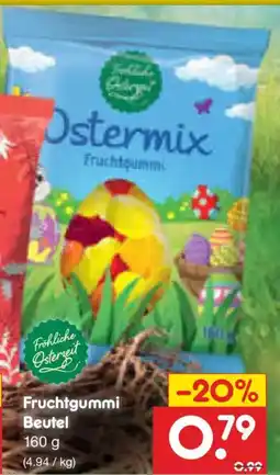 Netto Marken-Discount Fröhliche Osterzeit Fruchtgummi Beutel Angebot