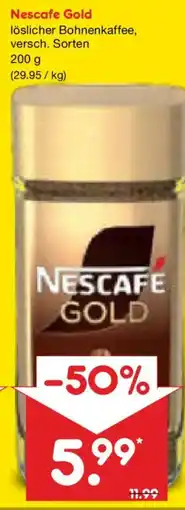 Netto Marken-Discount Nescafe Gold löslicher Bohnenkaffee Angebot
