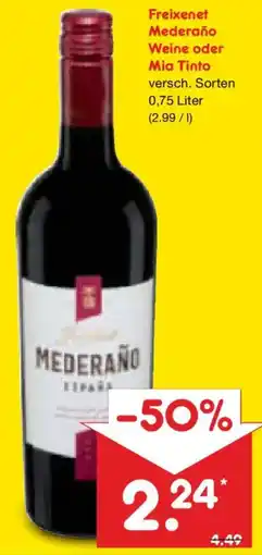 Netto Marken-Discount Freixenet Mederaño Weine oder Mia Tinto Angebot