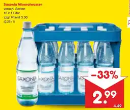 Netto Marken-Discount Saxonia Mineralwasser Angebot