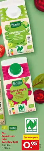 Netto Marken-Discount Bio- Sauerkraut oder Rote Bete Saft Angebot