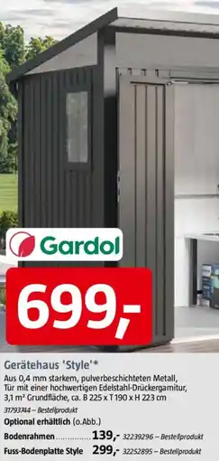 Bauhaus Gardol Gerätehaus 'Style' Angebot