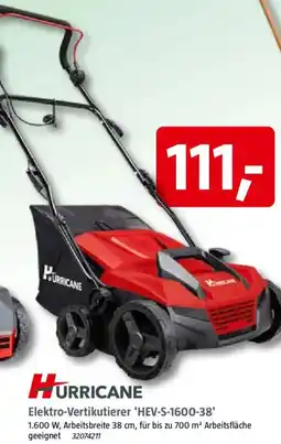 Bauhaus HURRICANE Elektro-Vertikutierer 'HEV-S-1600-38' Angebot