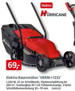 Bauhaus HURRICANE Elektro-Rasenmäher 'HERM-I-1232' Angebot