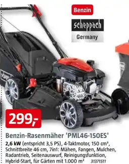 Bauhaus scheppach Benzin-Rasenmäher 'PML46-150ES' 2,6 KW Angebot