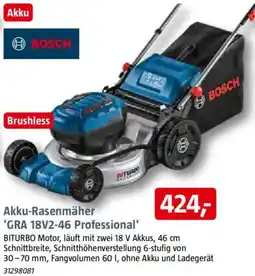 Bauhaus BOSCH Akku-Rasenmäher 'GRA 18V2-46 Professional' Angebot